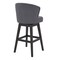 Armen Living Brandy 30" Bar Height Swivel Gray Fabric and Espresso Wood Bar Stool LCBDBAESGR30 - alternate 5